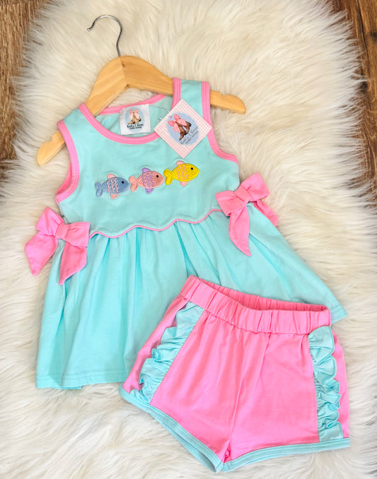 Seaside Sweetie Girls Shorts Set