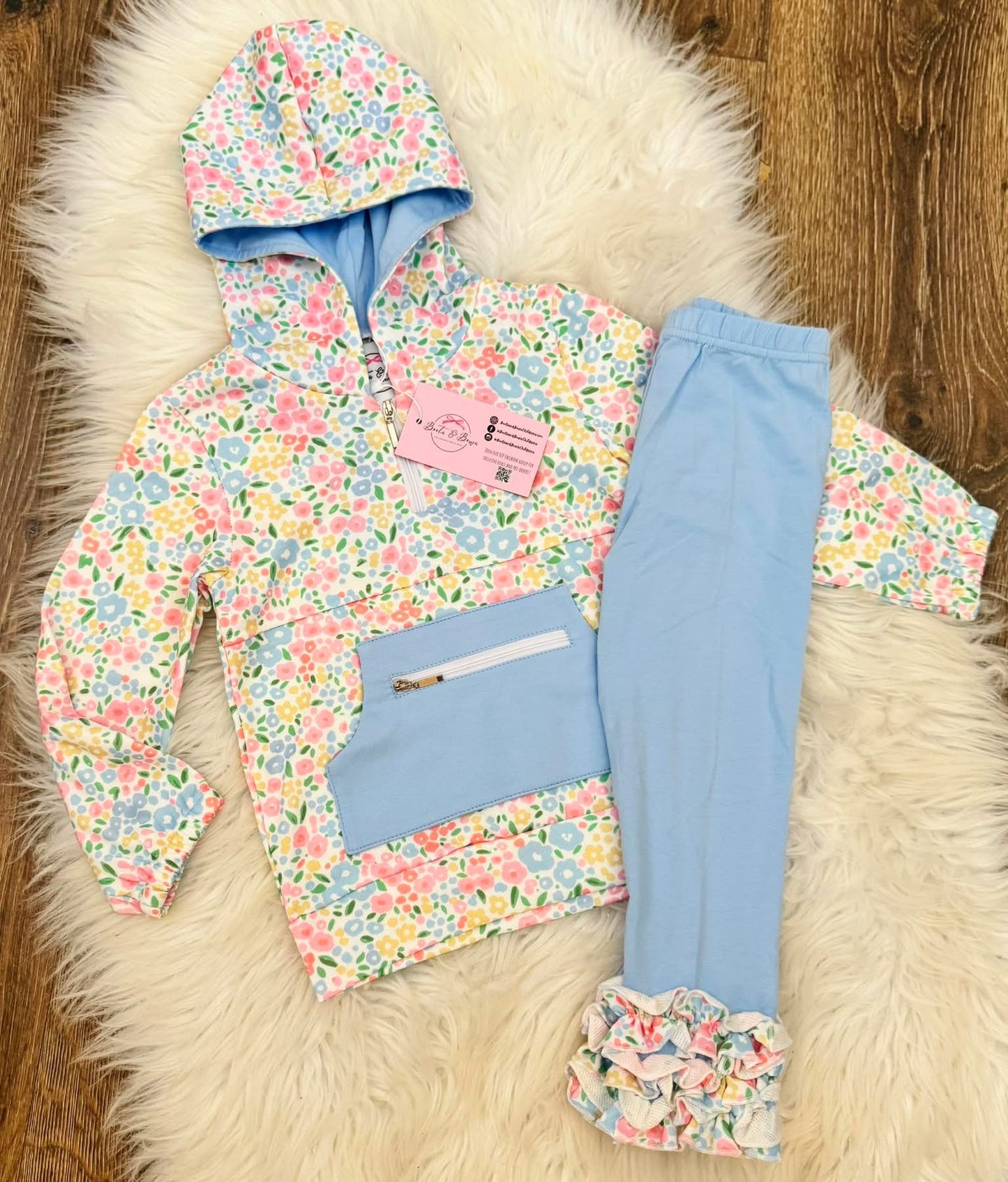 PREORDER 43 - Hadley's Floral Hooded Set (ETA DECEMBER)