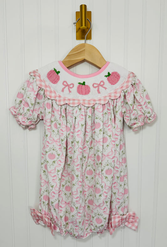 Blushing Pumpkins Smocked Bubble