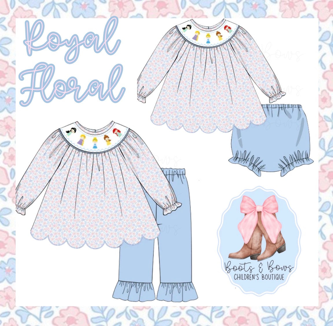 PREORDER 43 - Royal Floral Smocks (ETA DECEMBER)