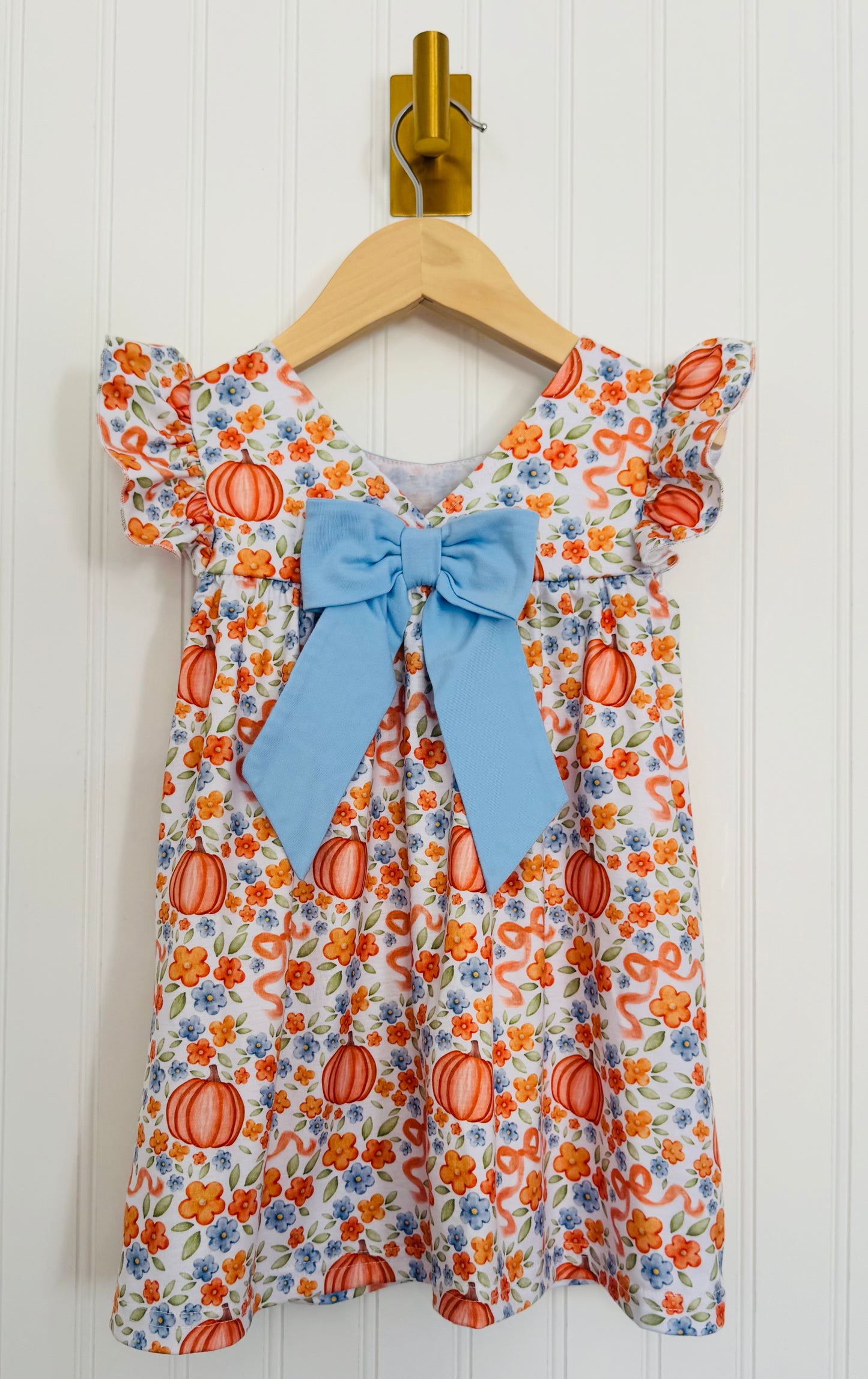 Pumpkin Blues Bow Back Dress