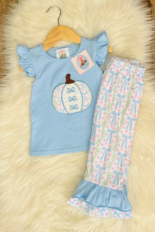 Preppy Pumpkins Girls Pants Set
