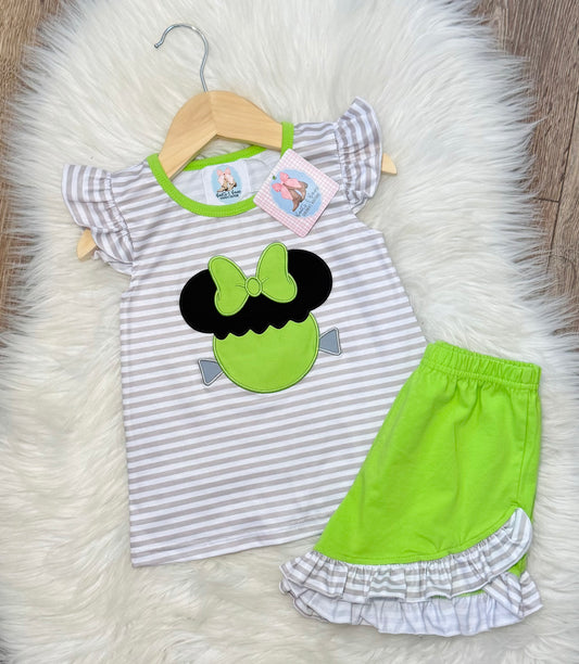 Franken-Mouse Girls Shorts Set