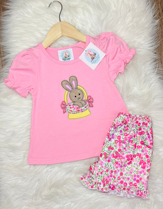 Basket Full Of Bunnies Girl Shorts Set
