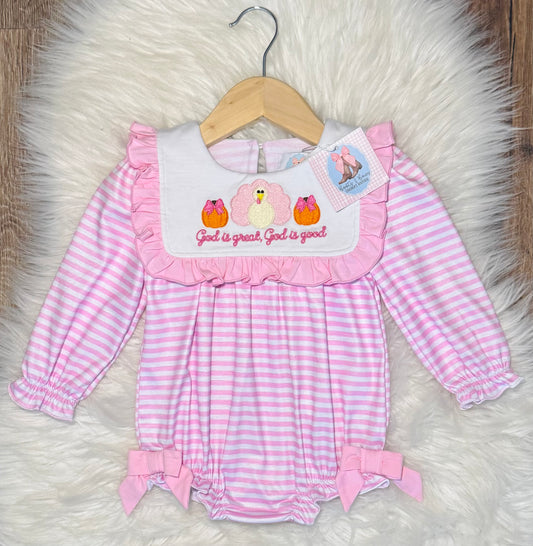 God Is Great Striped Girls Bubble