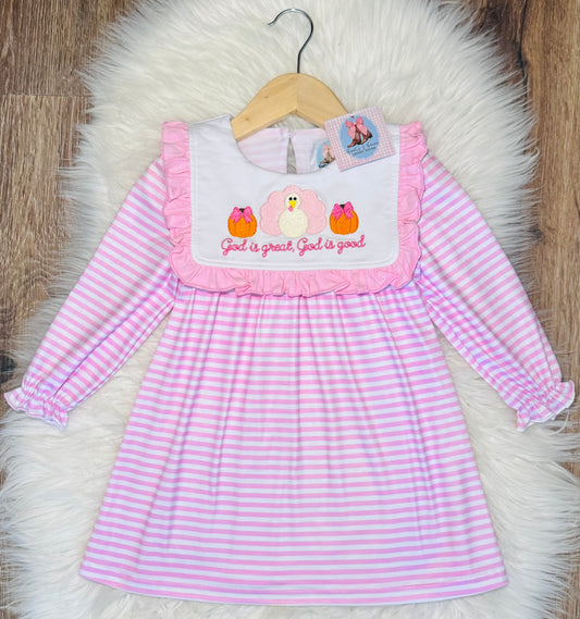 God Is Great Striped Dress
