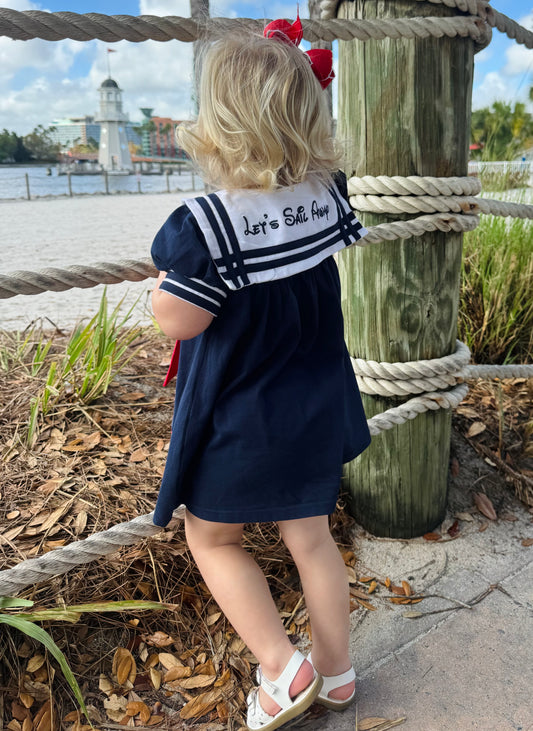 Let's Sail Away Girls Dress