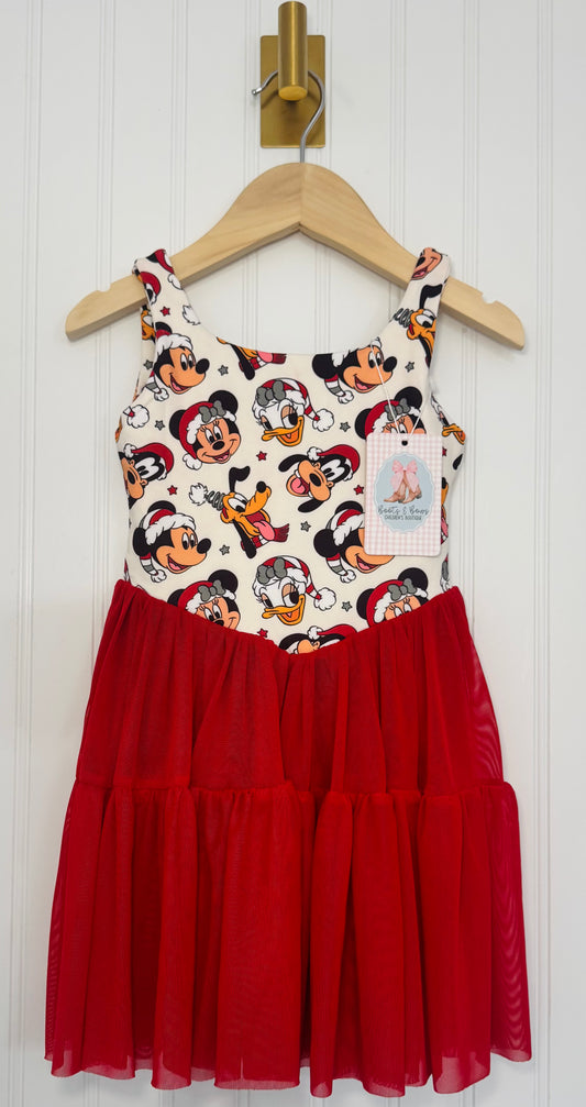 Fab Five Christmas Mesh Athletic Dress