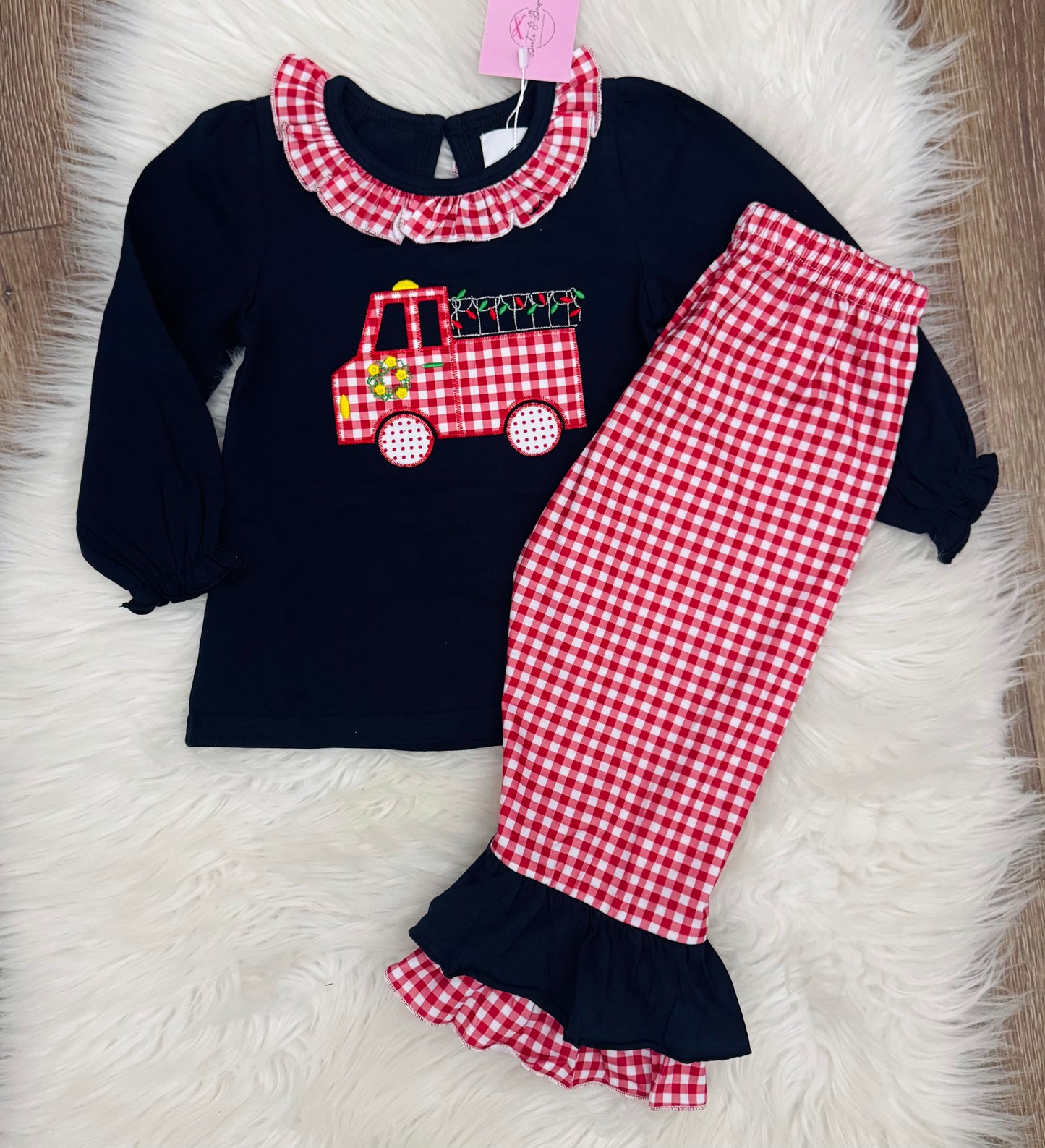 Firehouse Christmas Girls Pants Set