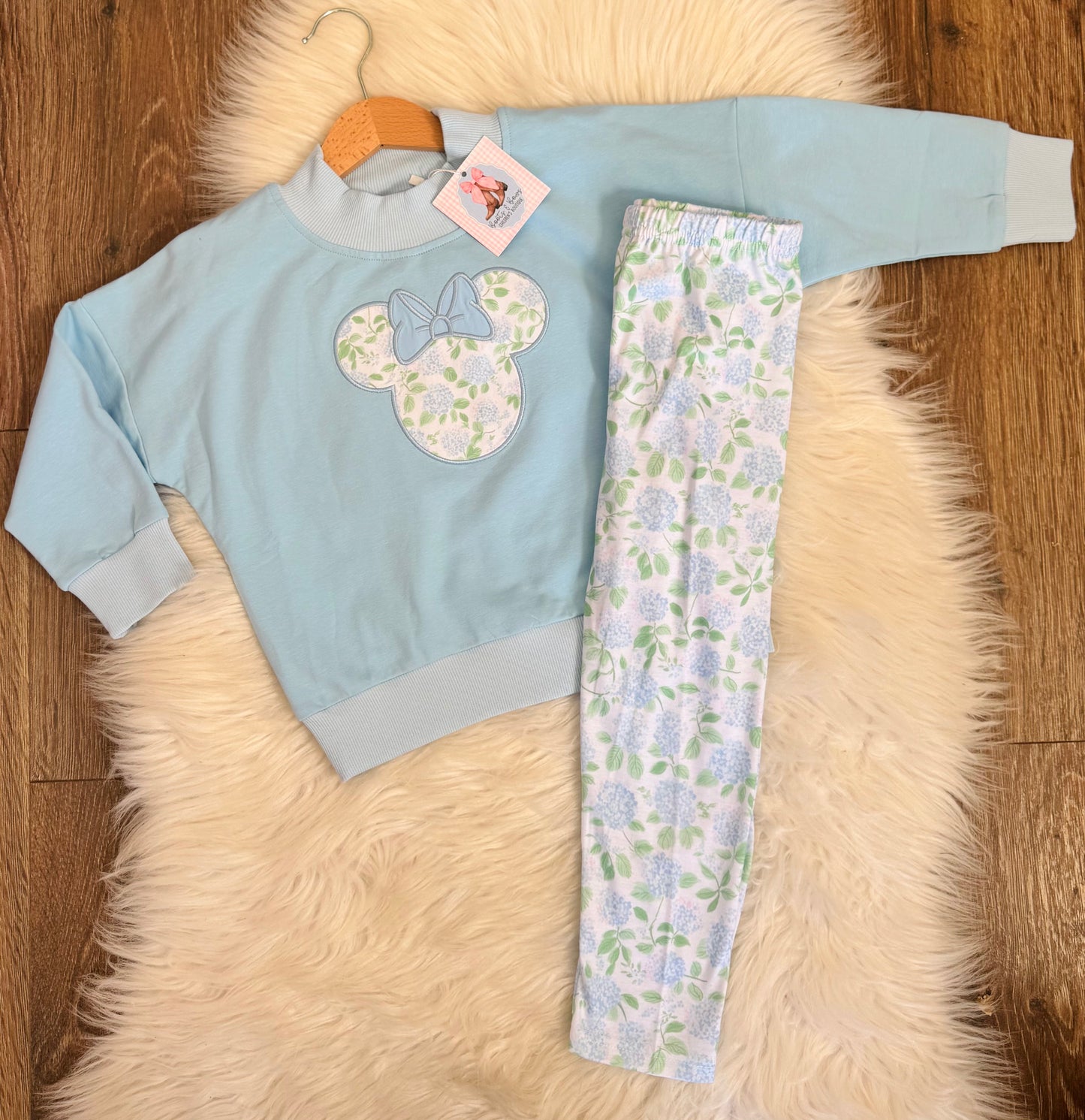 PREORDER 54 - Hydrangea Mouse Mock Neck Set (ETA JANUARY)