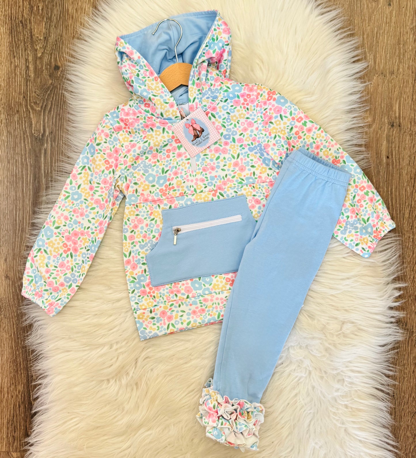 Hadley's Floral Hooded Leggings Set