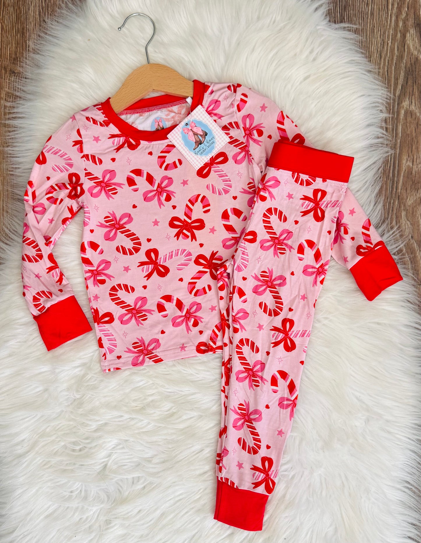 Candy Cane Christmas Bamboo Set
