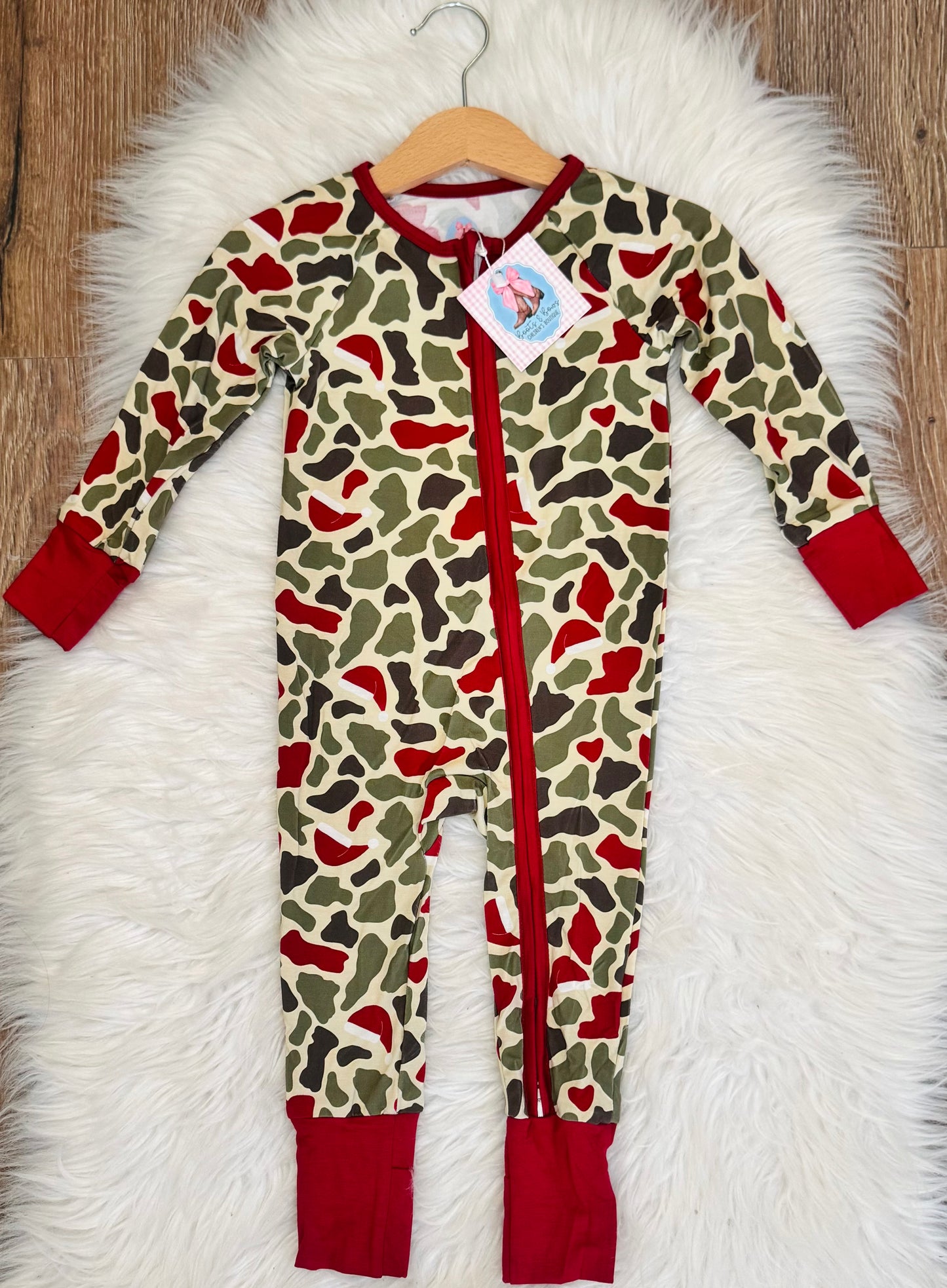 Christmas Camo Bamboo Zippy