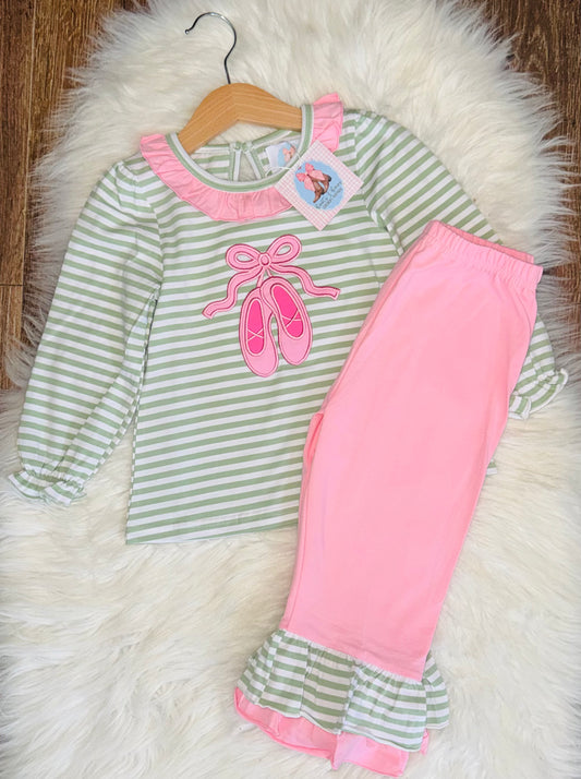 Bows + Ballet Girls Pants Set