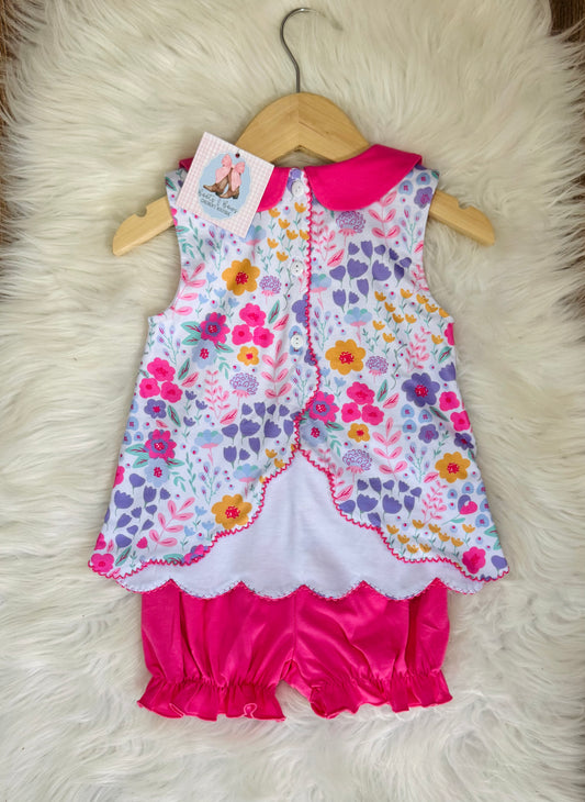 Faith's Floral Bubble Shorts Set