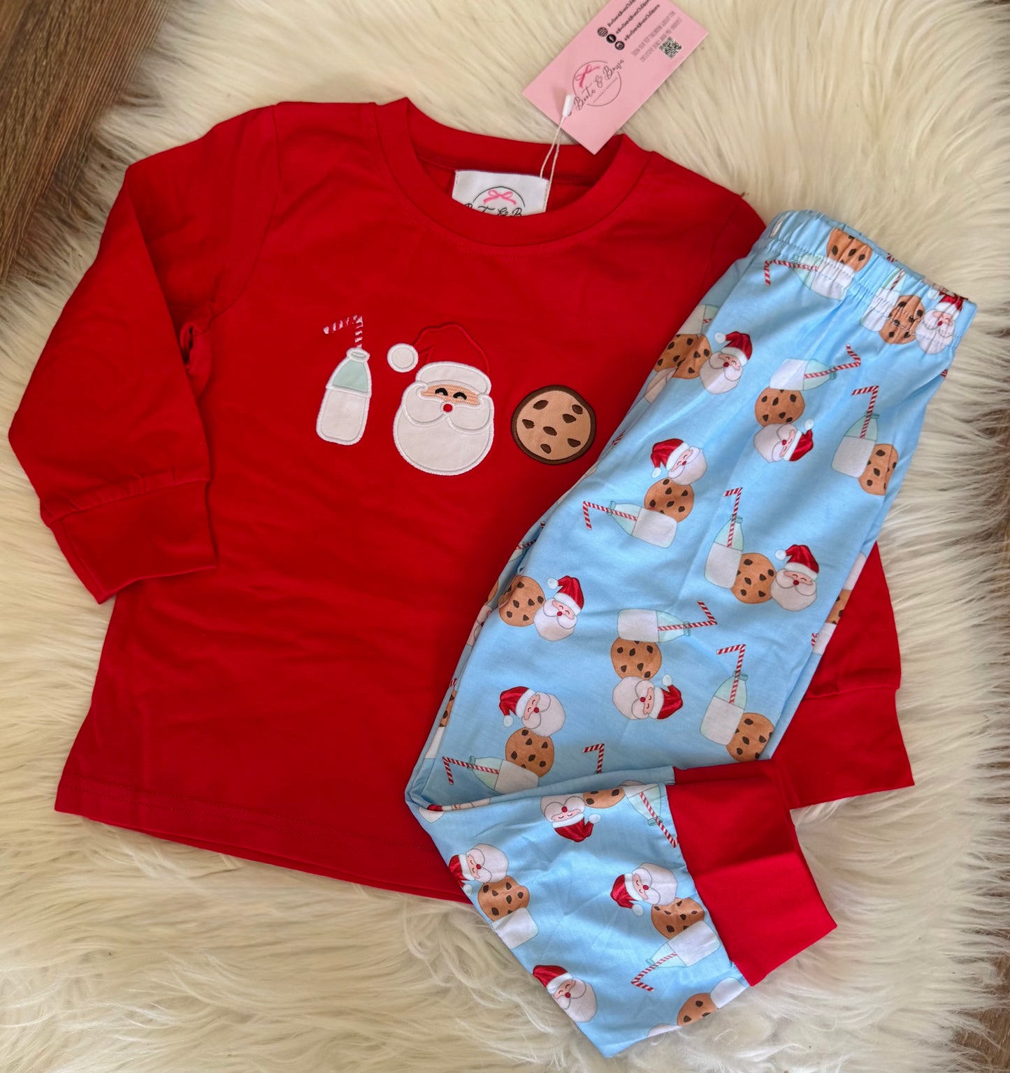 Milk & Cookies With Santa Boys Pajamas