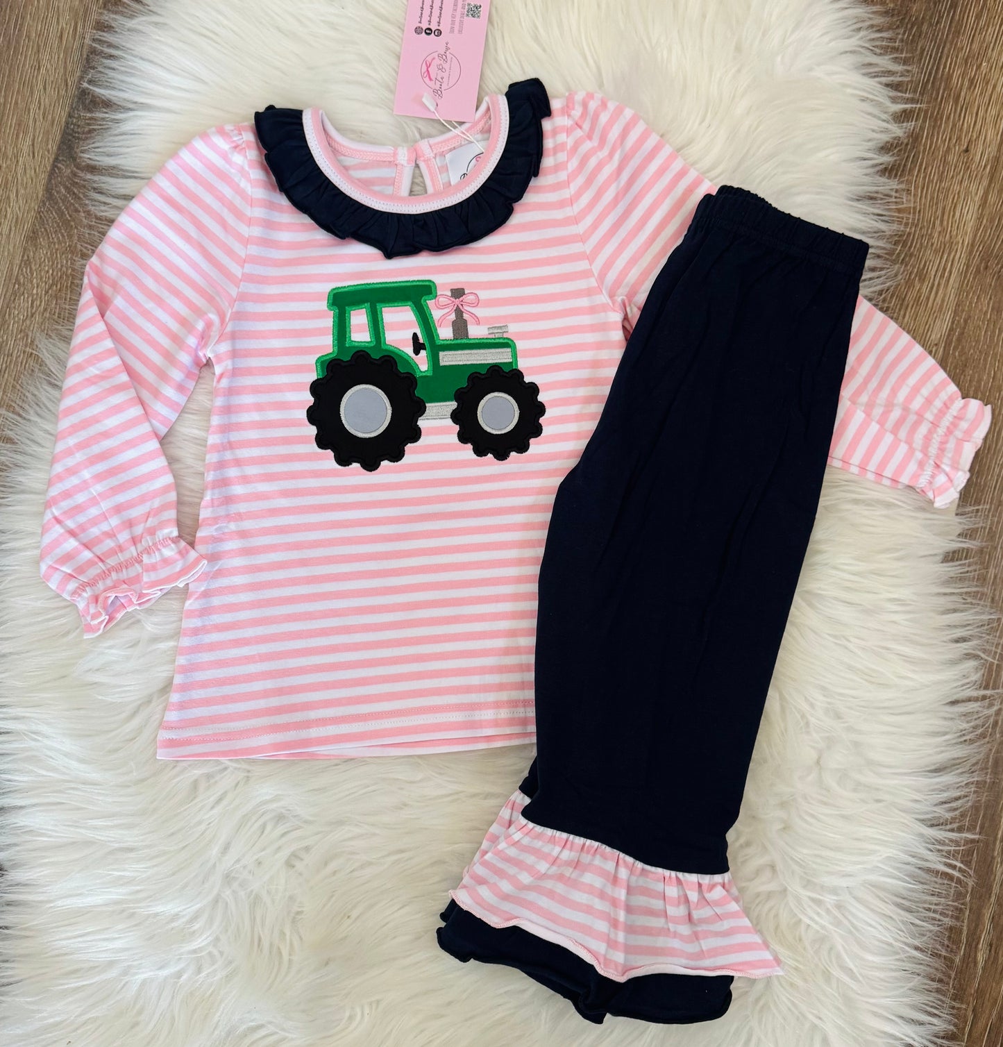 Tractor Time Girls Pants Set