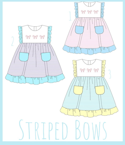 PREORDER 87 - Striped Bows