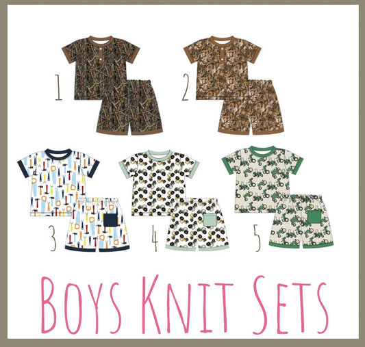 PREORDER 87 - Boys Knit Sets