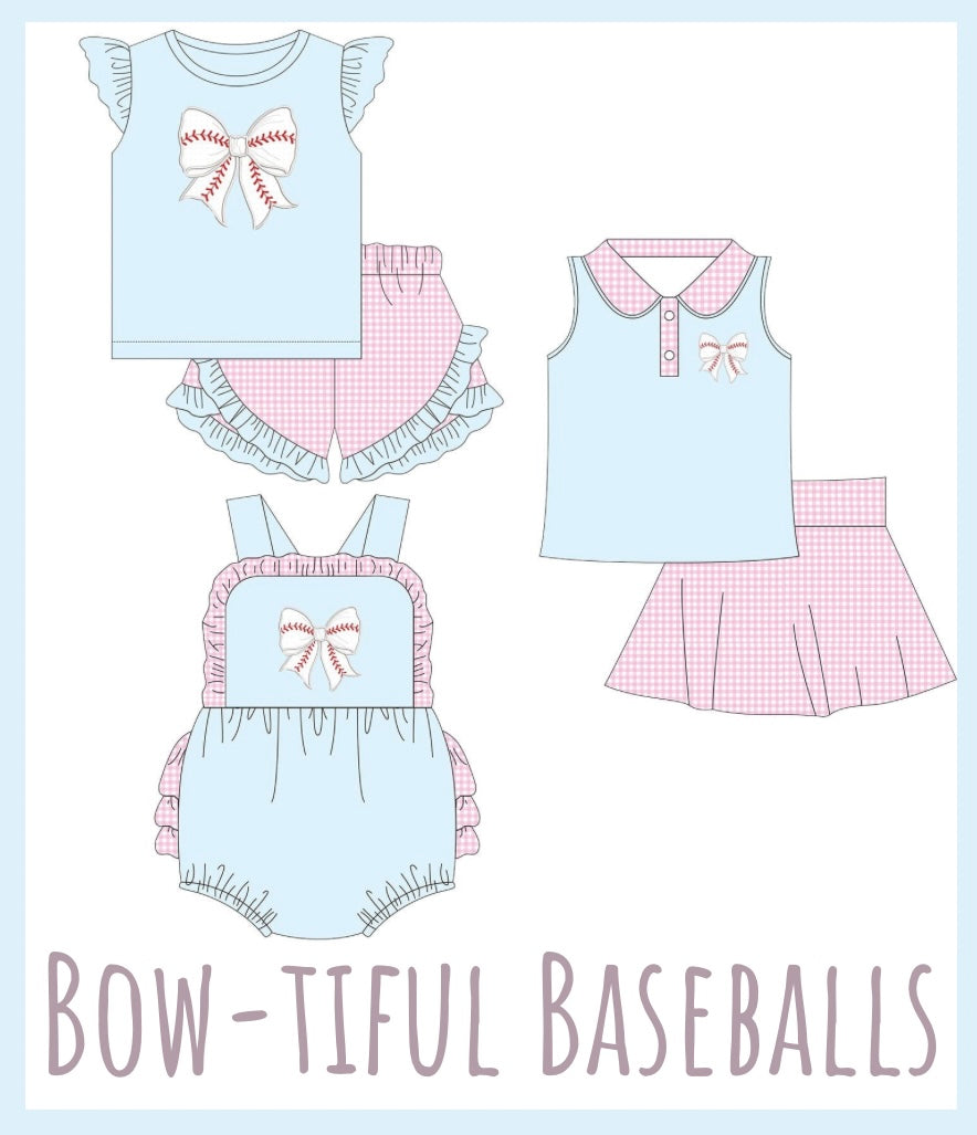 PREORDER 69 - Bow-tiful Baseballs