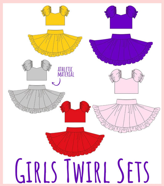 PREORDER 67 - Girls Twirl Sets
