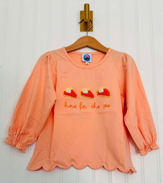 Here For The Pie French Knot Shirt