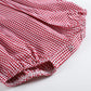 Red Gingham Smocked Flag Bubble